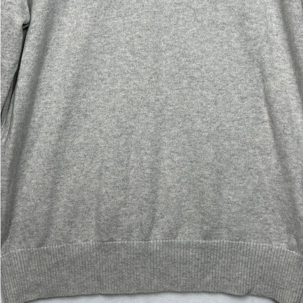 Abercrombie & Fitch Muscle Fit Sweater Gray V-Neck Cashmere Blend Logo XXL